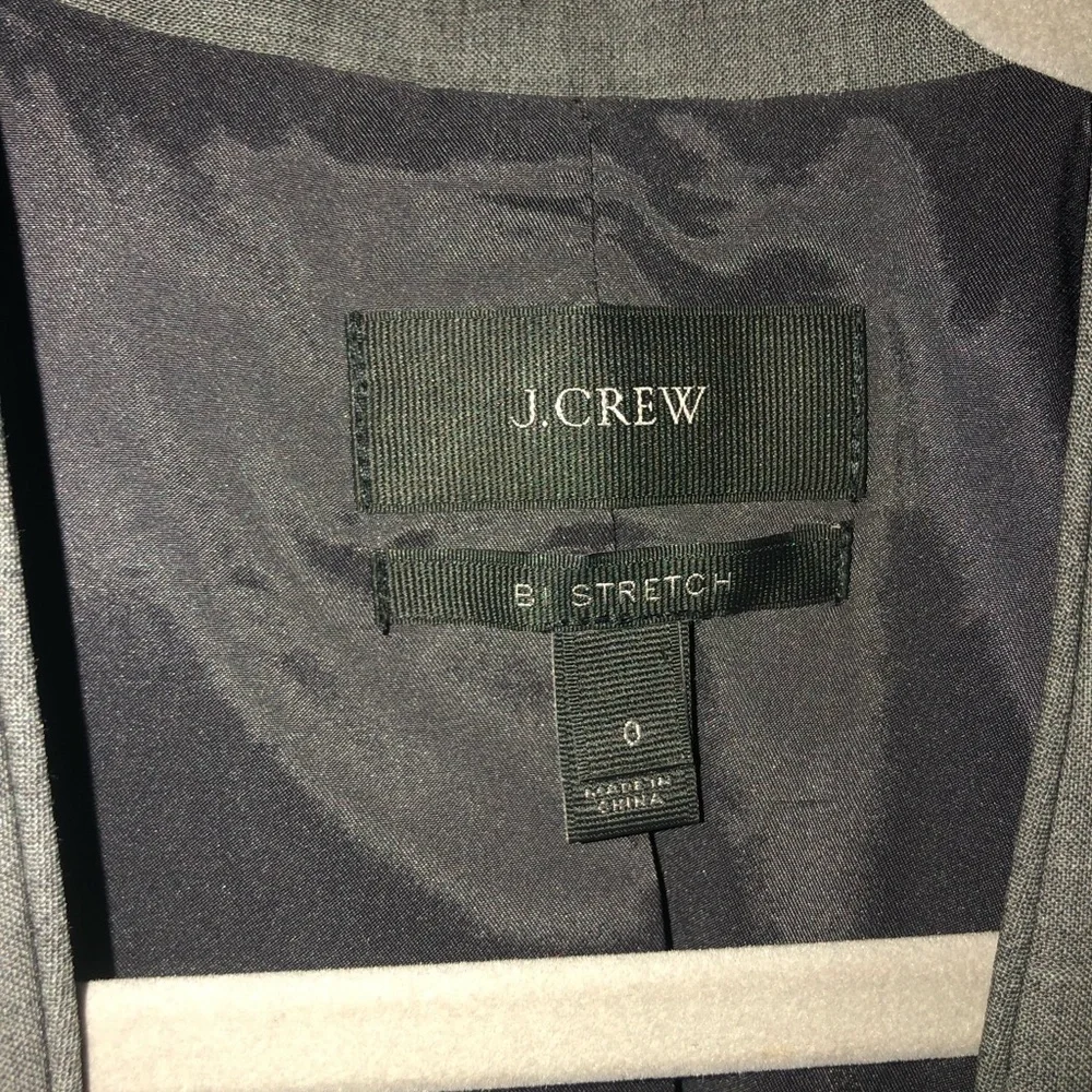 J. Crew Bi-Stretch Blazer in Gray Wool